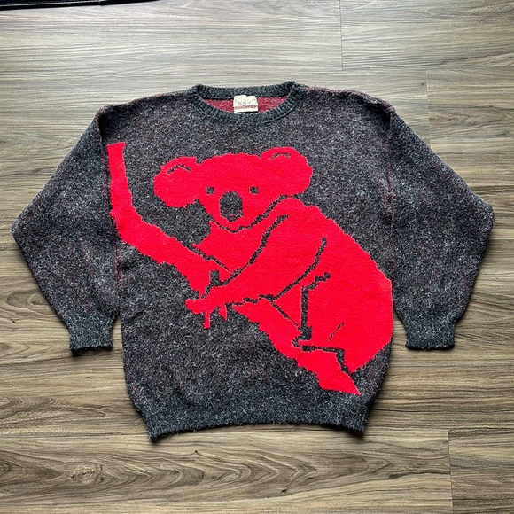 Long Sleeve Knitted Koala Sweater